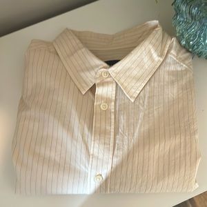 H&M Cream Casual Button Down Shirt